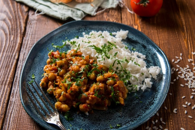 Kichererbesencurry mit Möhren